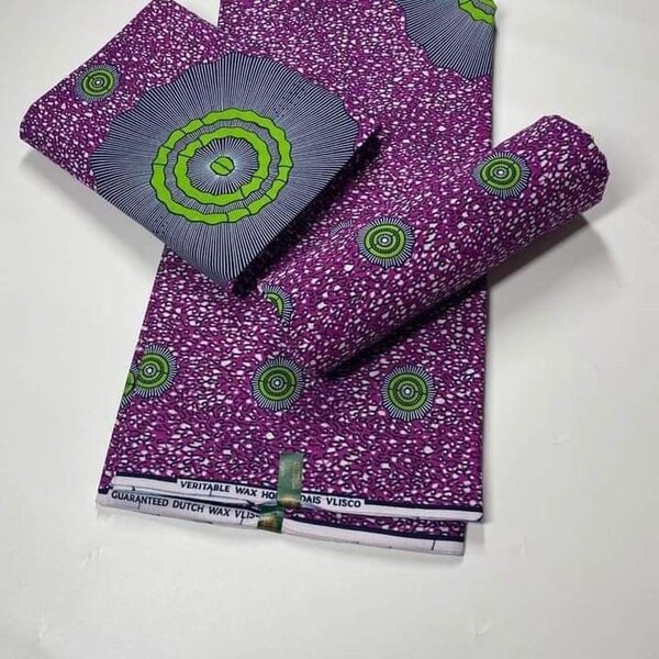 Tissu en wax africain coloré