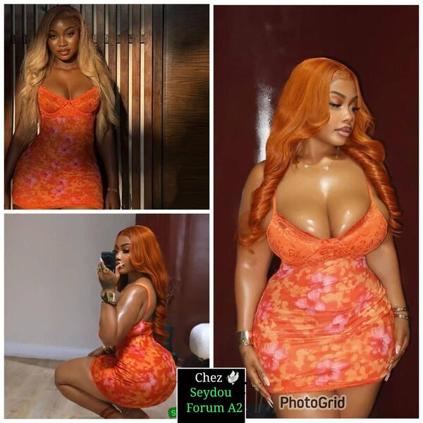 Robe moulante orange élégante