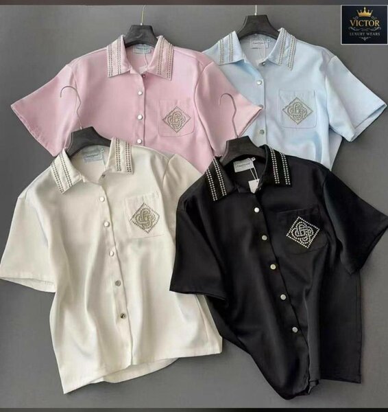 Chemise élégante à strass