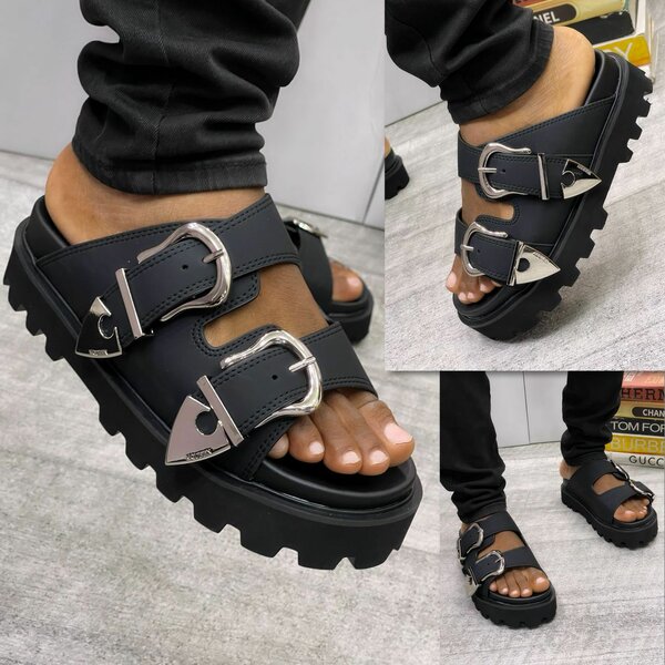 Sandales tendance à boucles pour hommes