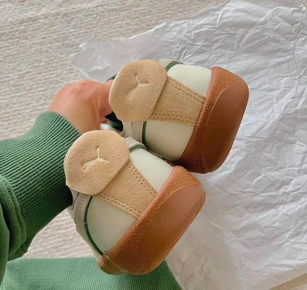 Sneakers rétro en cuir