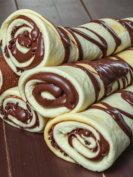 Crêpes roulées au chocolat