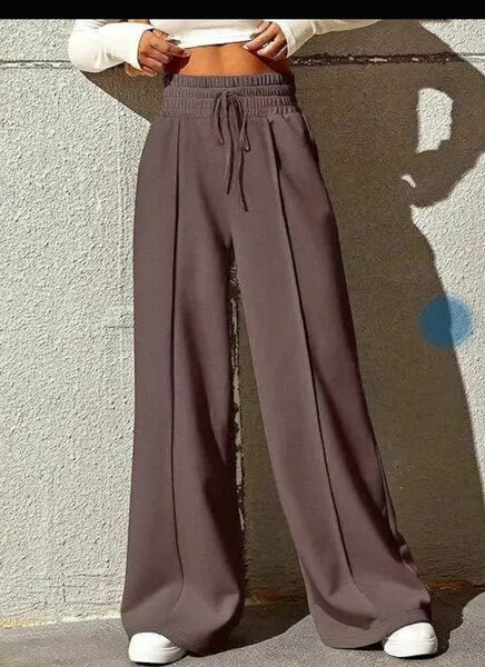 Pantalon ample taille haute femme