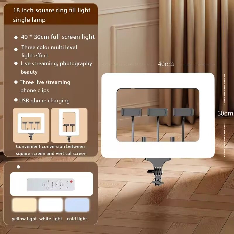 Lampe LED Carrée pour Selfies et Makeup