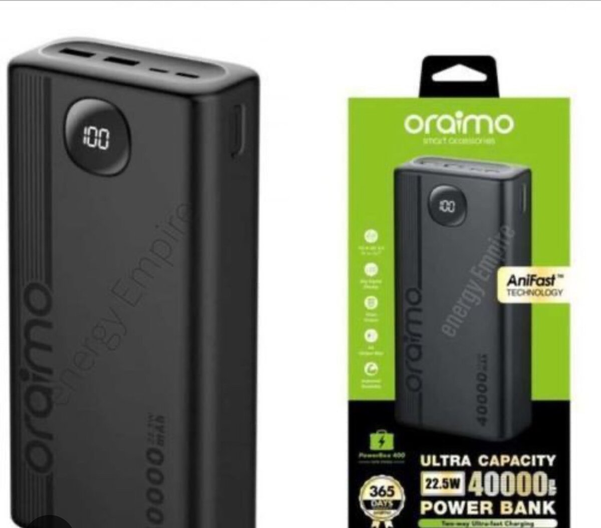 Oraimo power bank p400q