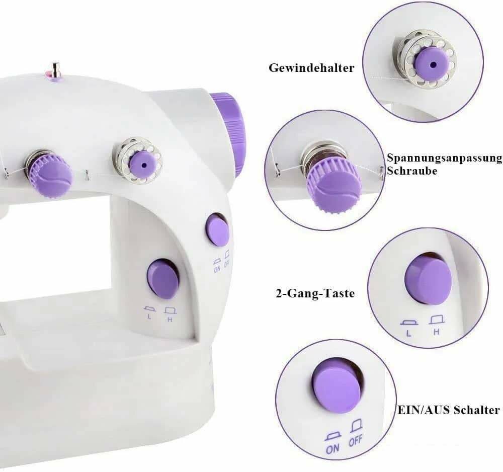 Mini Machine à Coudre Électrique,Sucastle Machine à Broder P