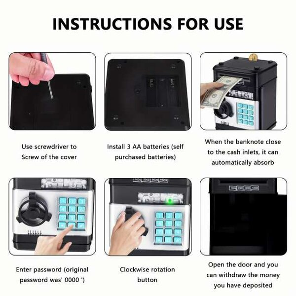 Tirelire Coffre-fort à code