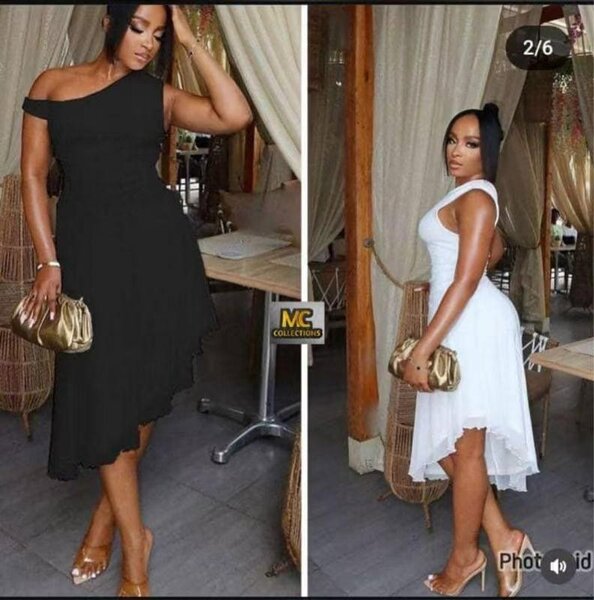 Robe élégante asymétrique