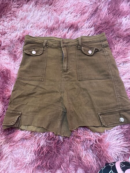 Shorts en denim marron