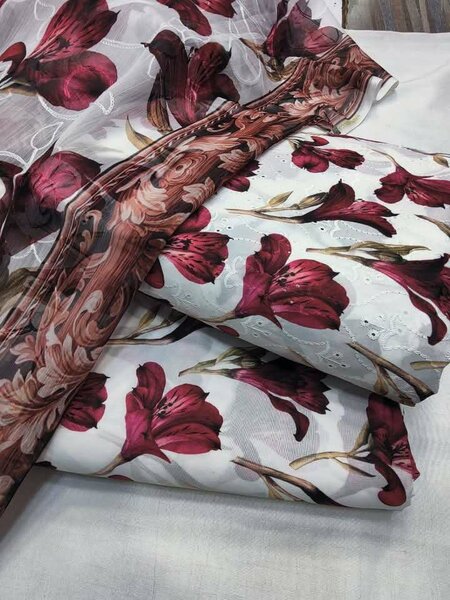 Printed lawn suit