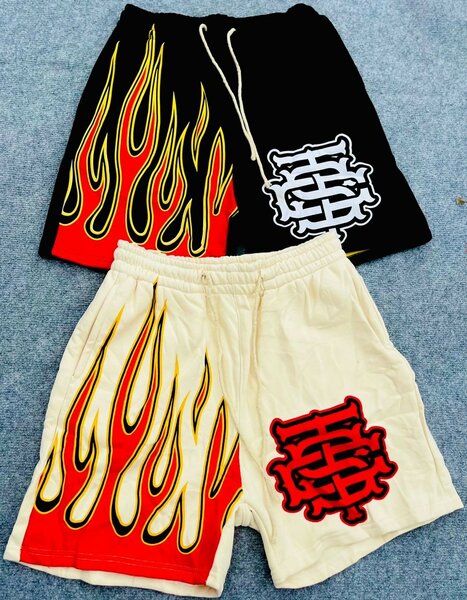 Shorts flamme tendance unisexe