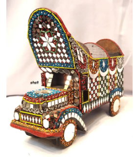 Model Of Truck Pakistani Handicraft.--Handmade Mirror and Wire Work