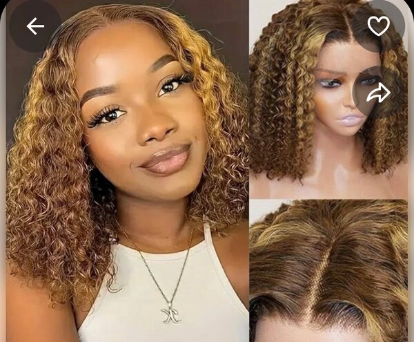 Perruque Bouclée en Dentelle