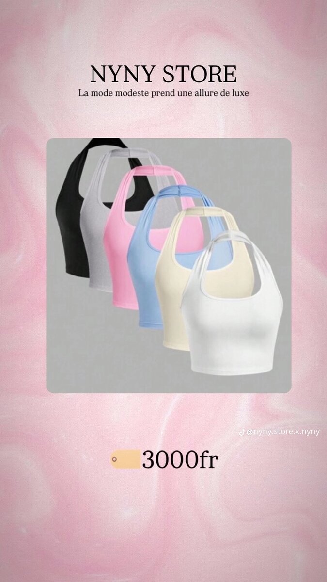 Top court femme couleurs variées