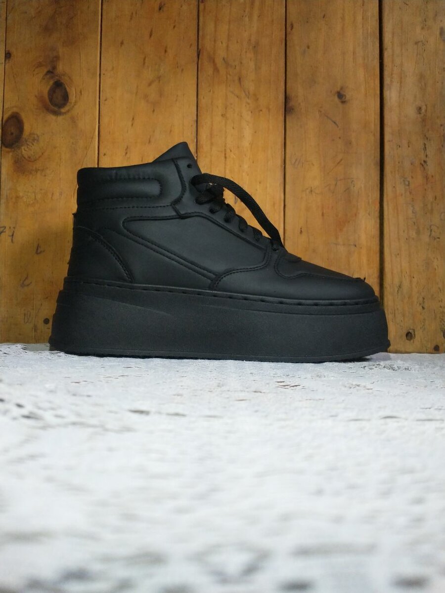 Baskets montantes noires plateforme