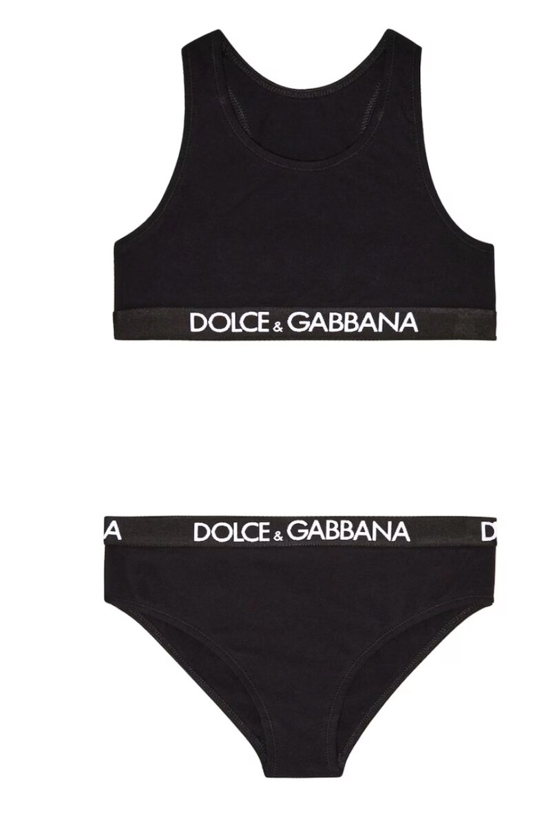 Logo cotton-blend underwear set