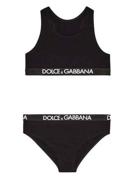 Logo cotton-blend underwear set