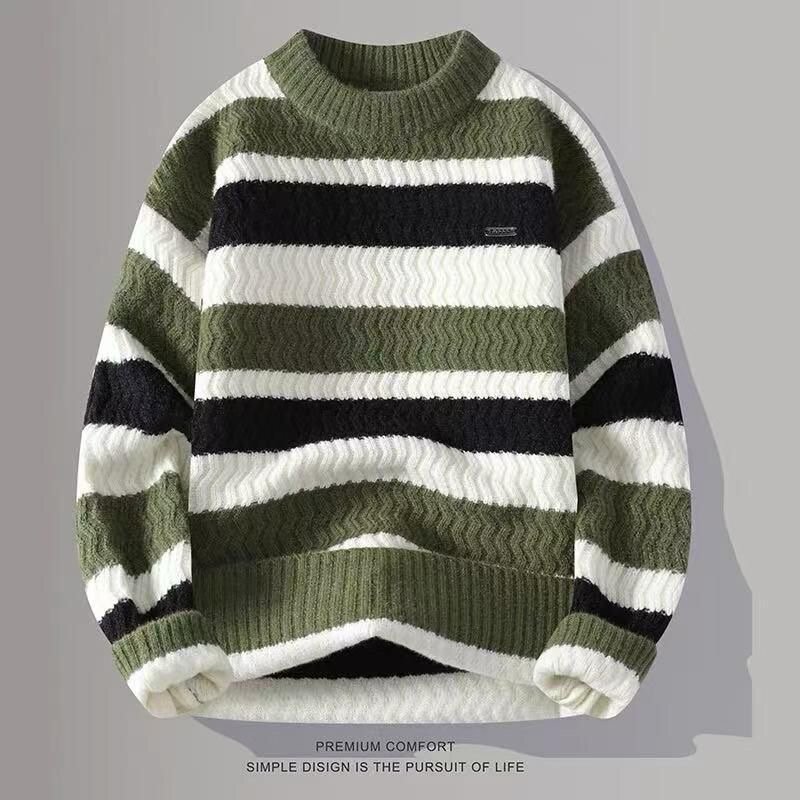 Pull à rayures multicolores