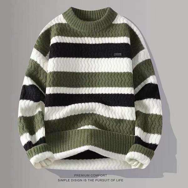 Pull à rayures multicolores