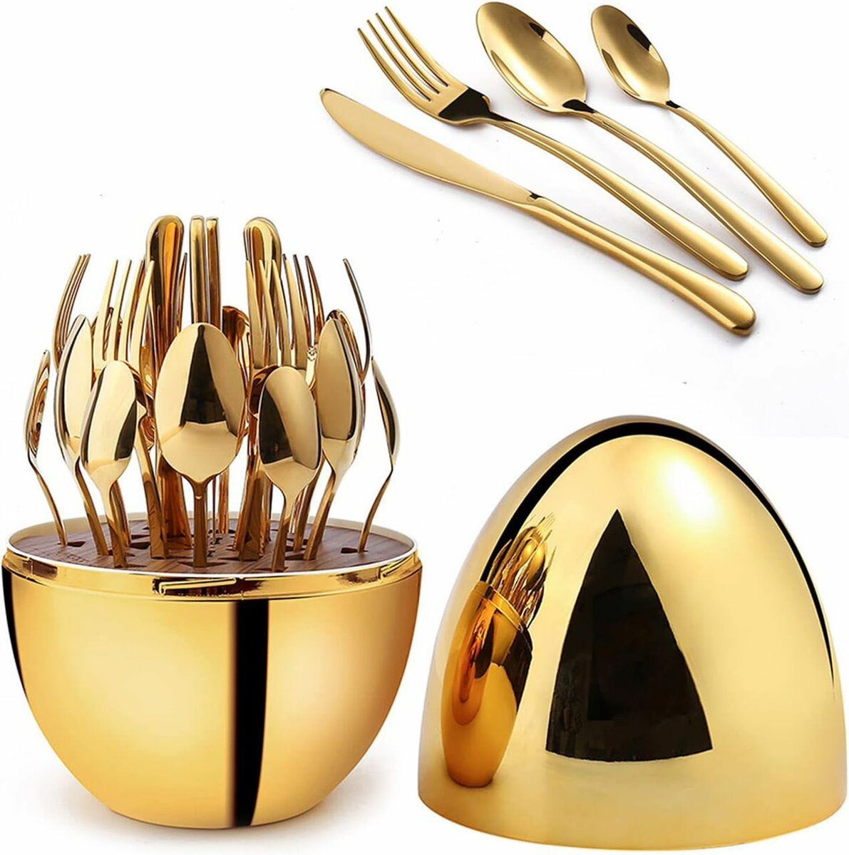 Oval shape cutlery set