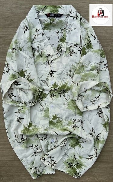 Chemise à motif tropical