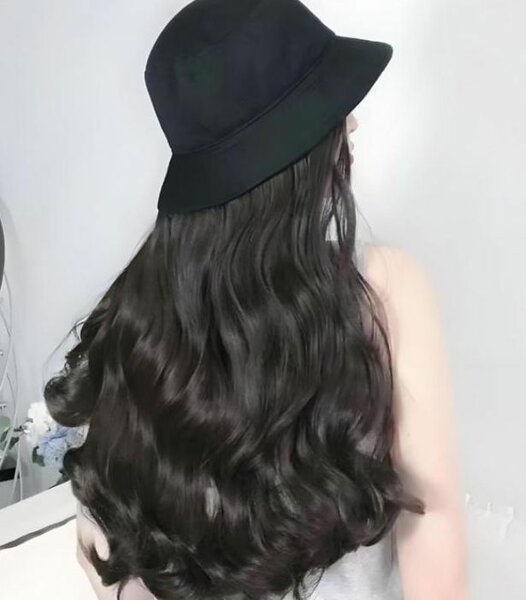 Chapeau avec Perruque Longue