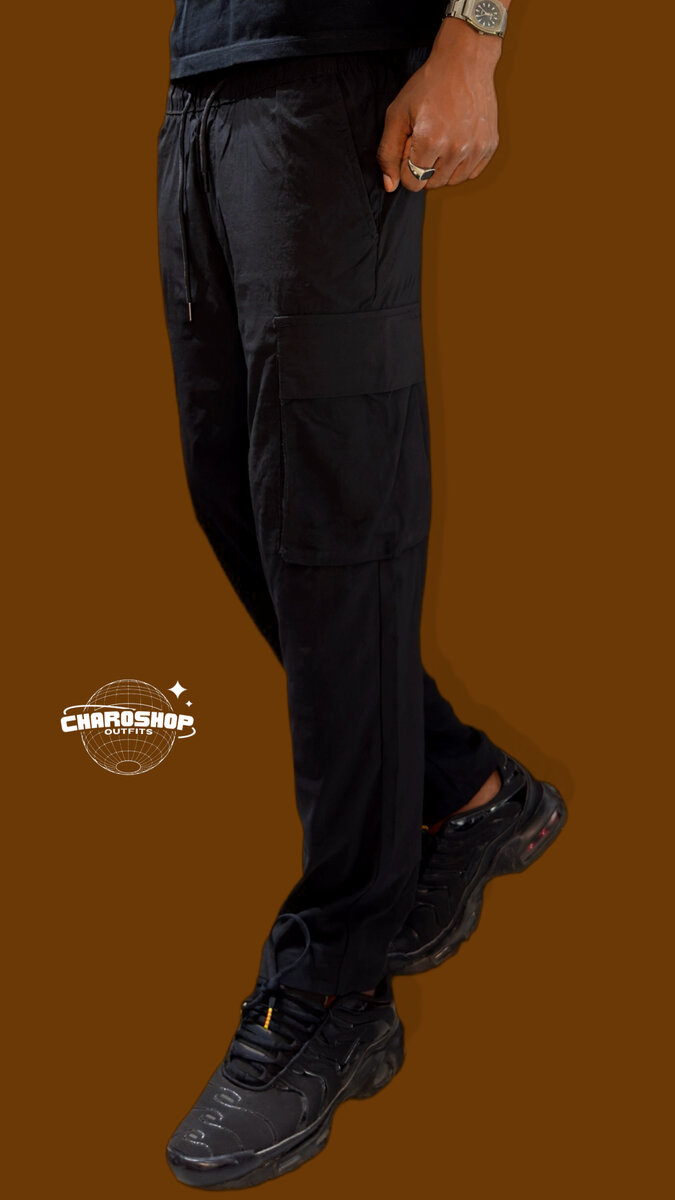 Pantalon cargo homme noir