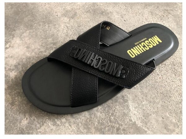 Sandales Moschino noires pour homme