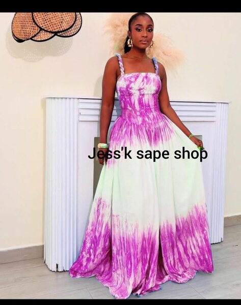 Robe longue tie-dye élégante