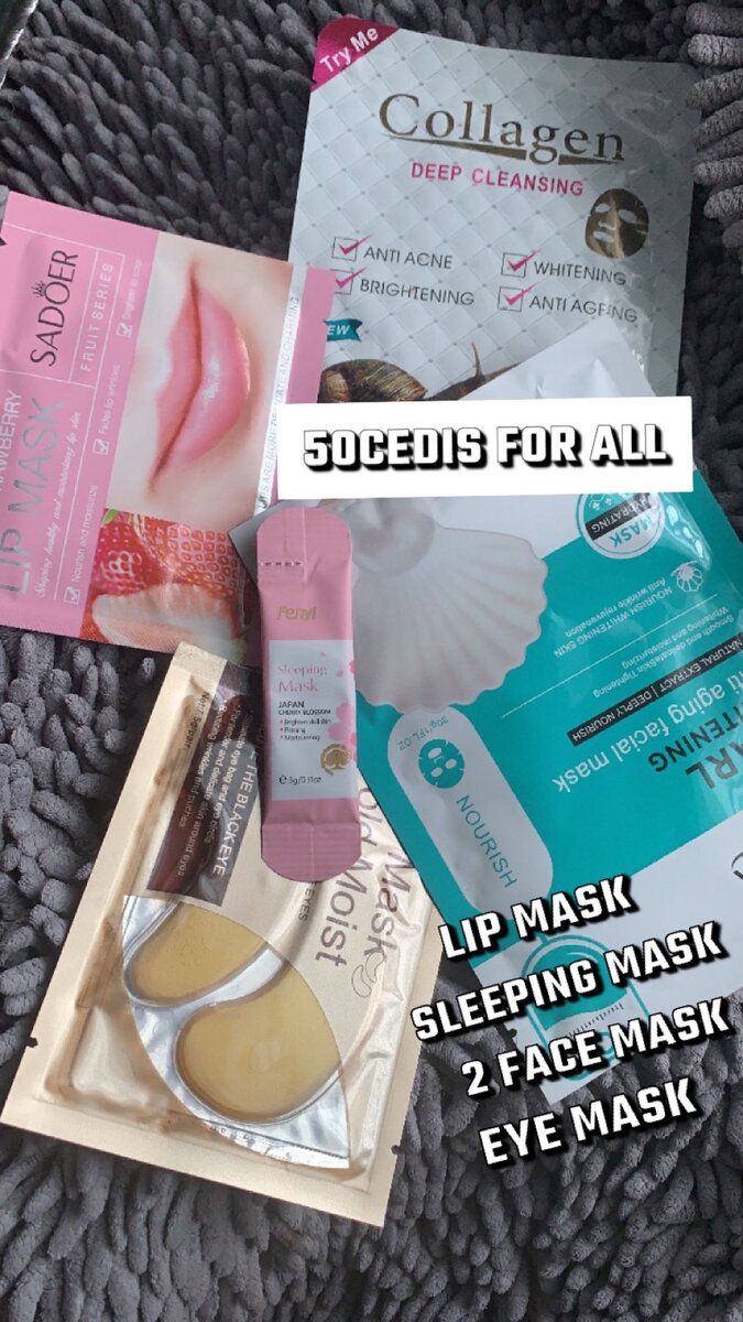 Face mask,lip mask,eye mask and sleeping mask