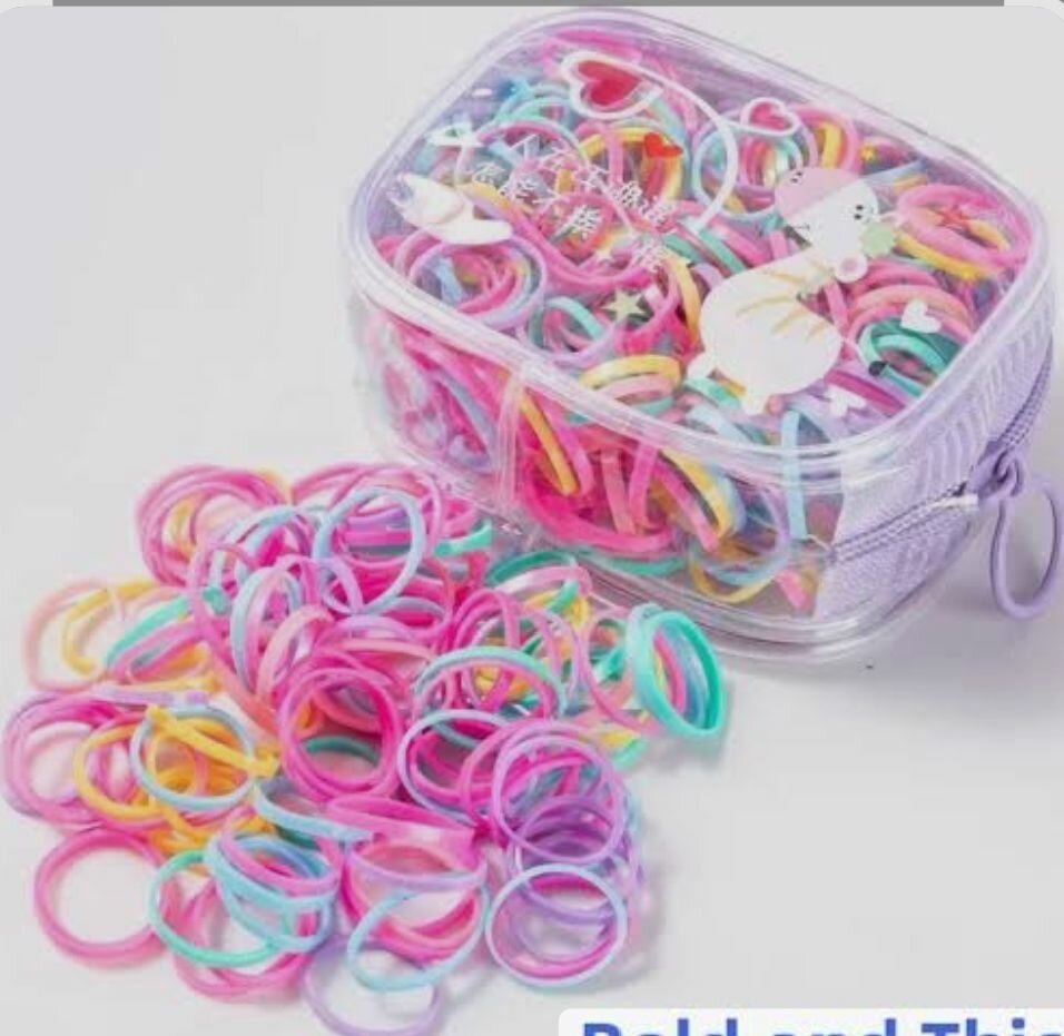 3 boîtes Élastiques colorés