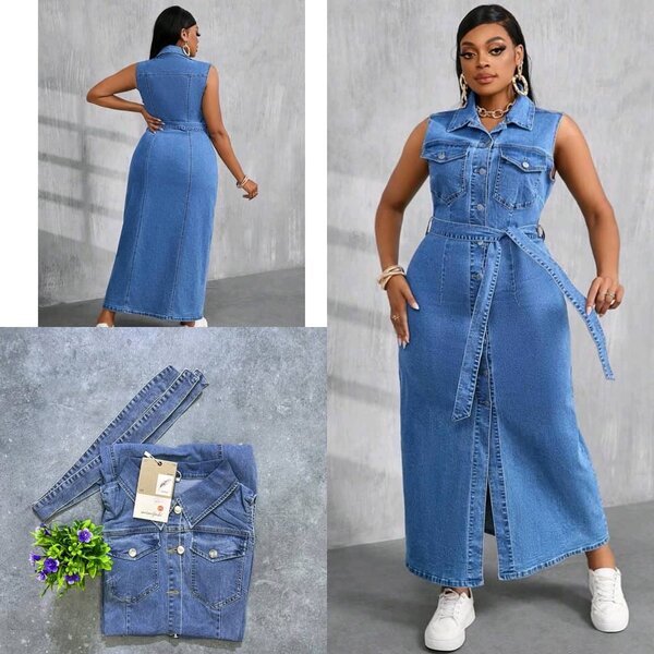 Robe Chemise en Jean Élégante