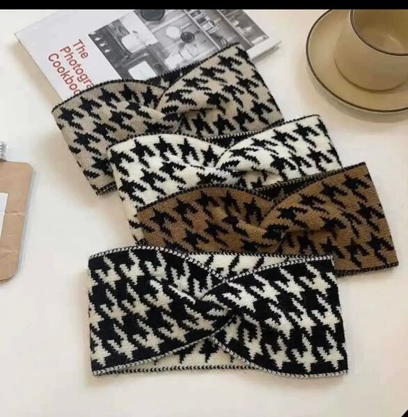 Bandeaux à motif pied-de-poule