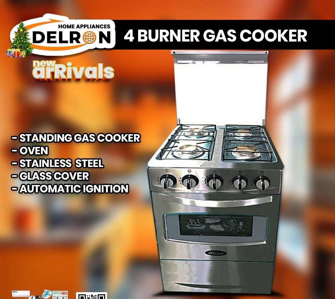 Delron 4 Burner Stainless Gas Stove Oven And Grill