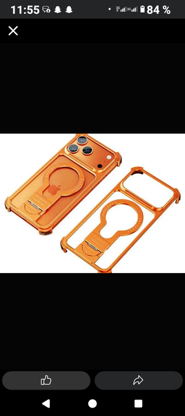 Coque iPhone magnétique orange