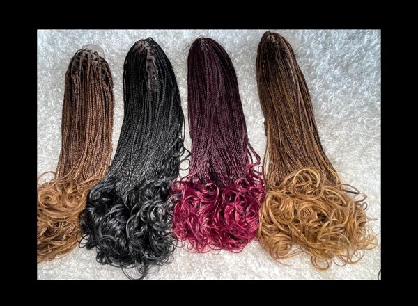 Braided wig human hair