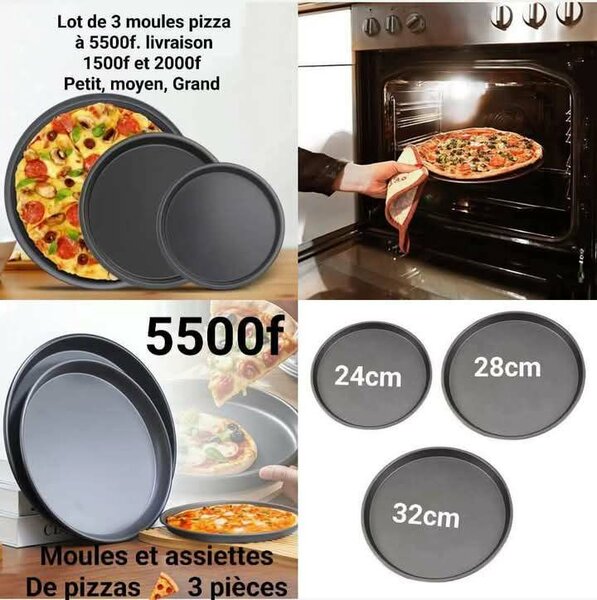 Lot 3 Moules à Pizza