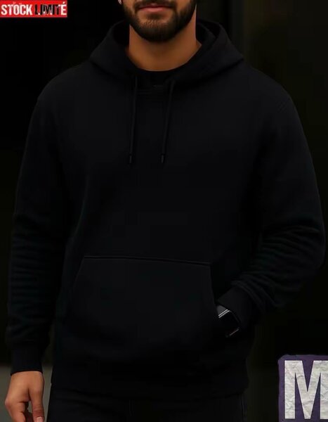 Sweat à capuche noir homme