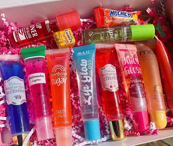 Ensemble de brillants à lèvres fruités