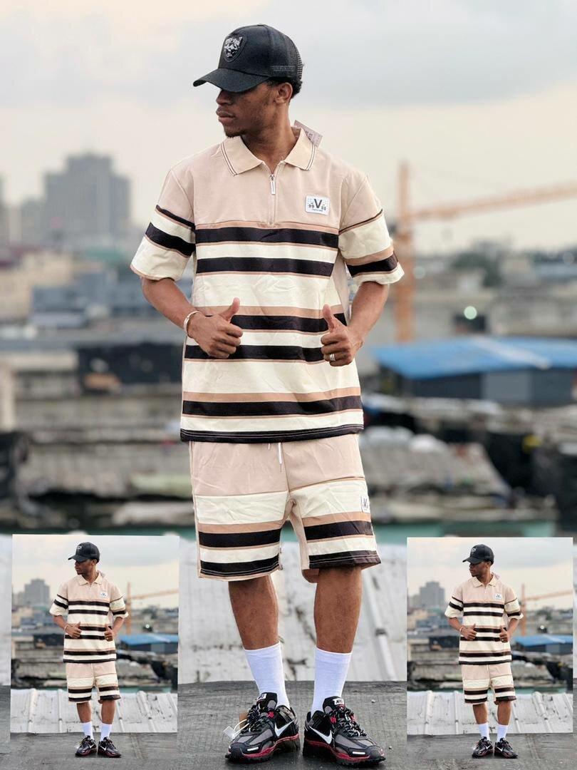Ensemble polo et short rayé