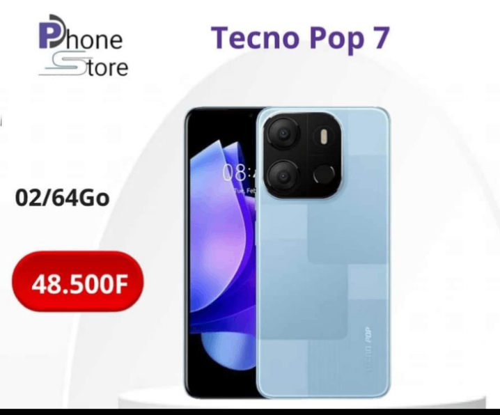 Smartphone Tecno Pop 7 64Go