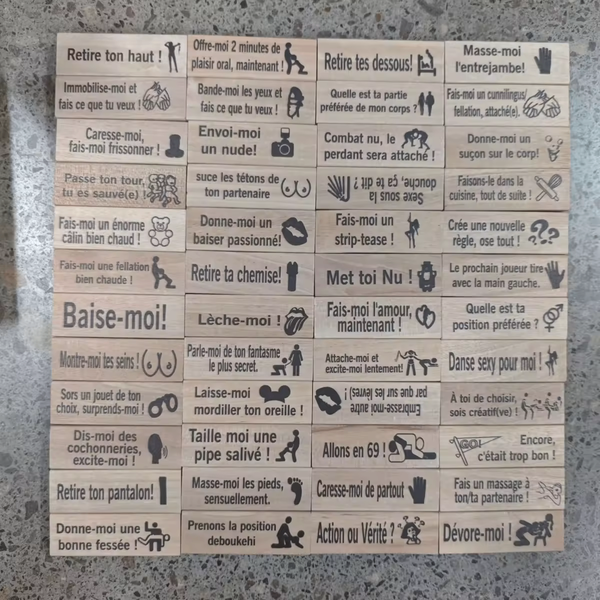 Jeu Jenga Érotique en Bois