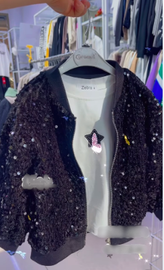 Блестящий костюм "Zebra" в комплекте с юбкой для девочек  