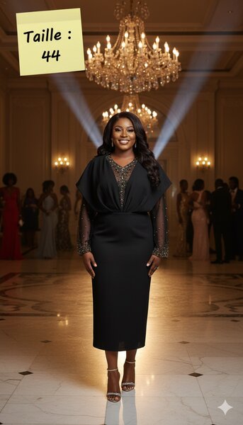 Robe élégante noire soirée