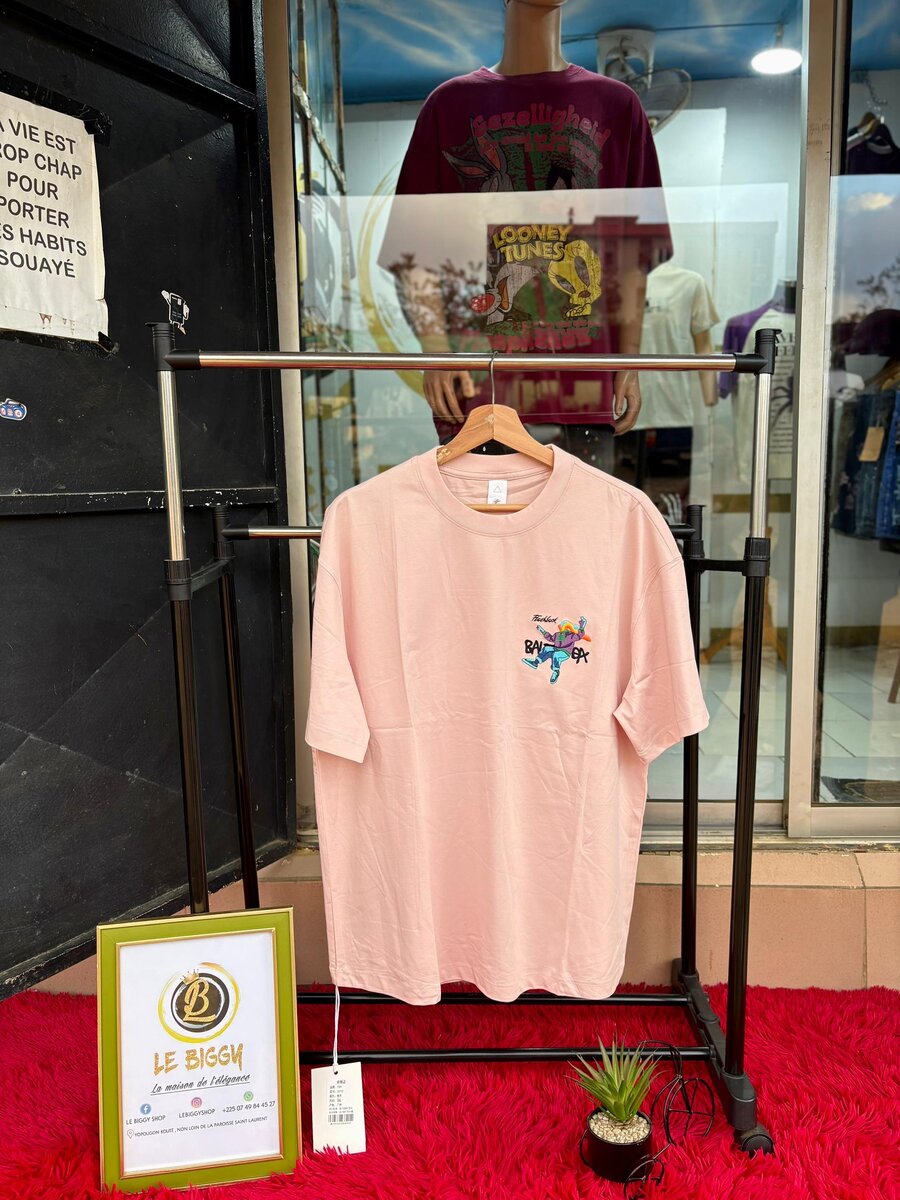 T-shirt rose streetwear hip-hop