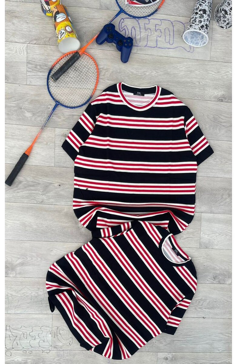 T-shirt rayé couple match