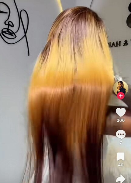 Perruque longue ombrée