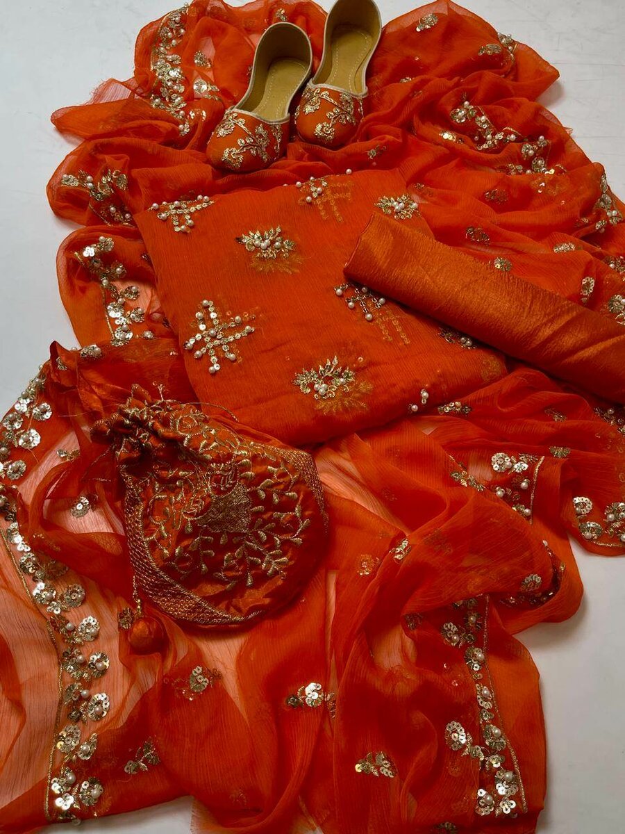 Shifon pearls embroided