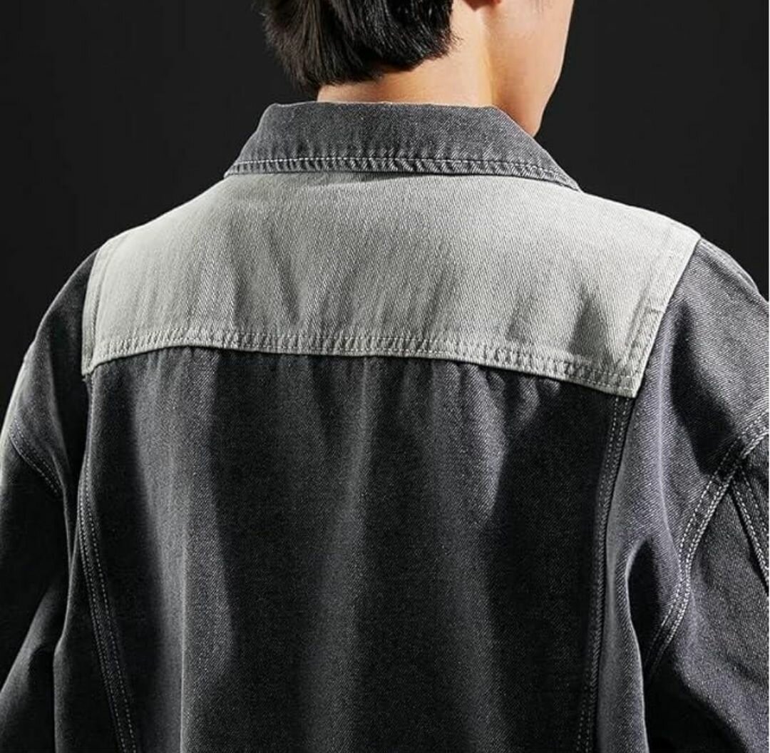 Veste en jean bicolore homme