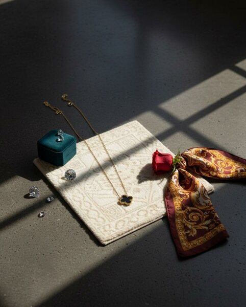 Élégant collier pendentif doré